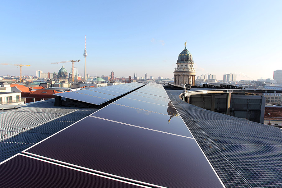 Solaranlage auf dem BSW-Hauptquartier